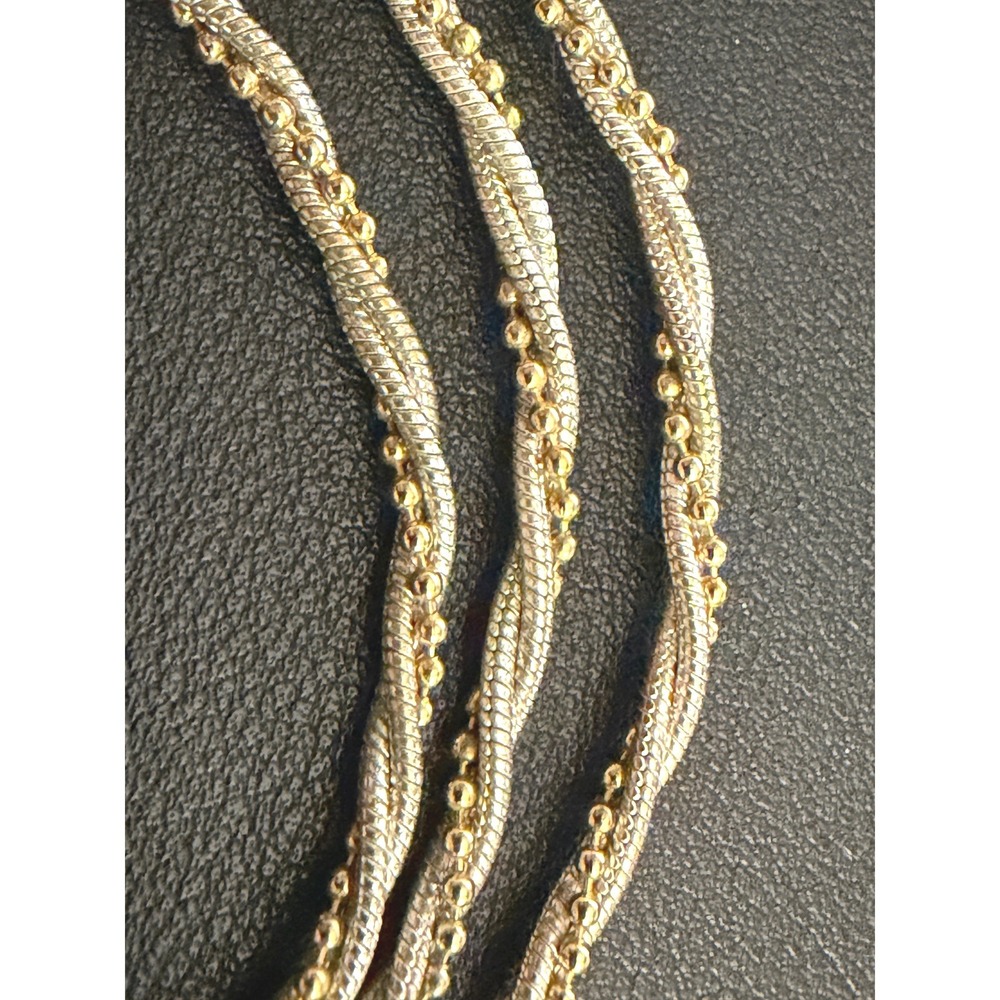 Vintage Napier Necklace Silver Gold Two Tone 23"